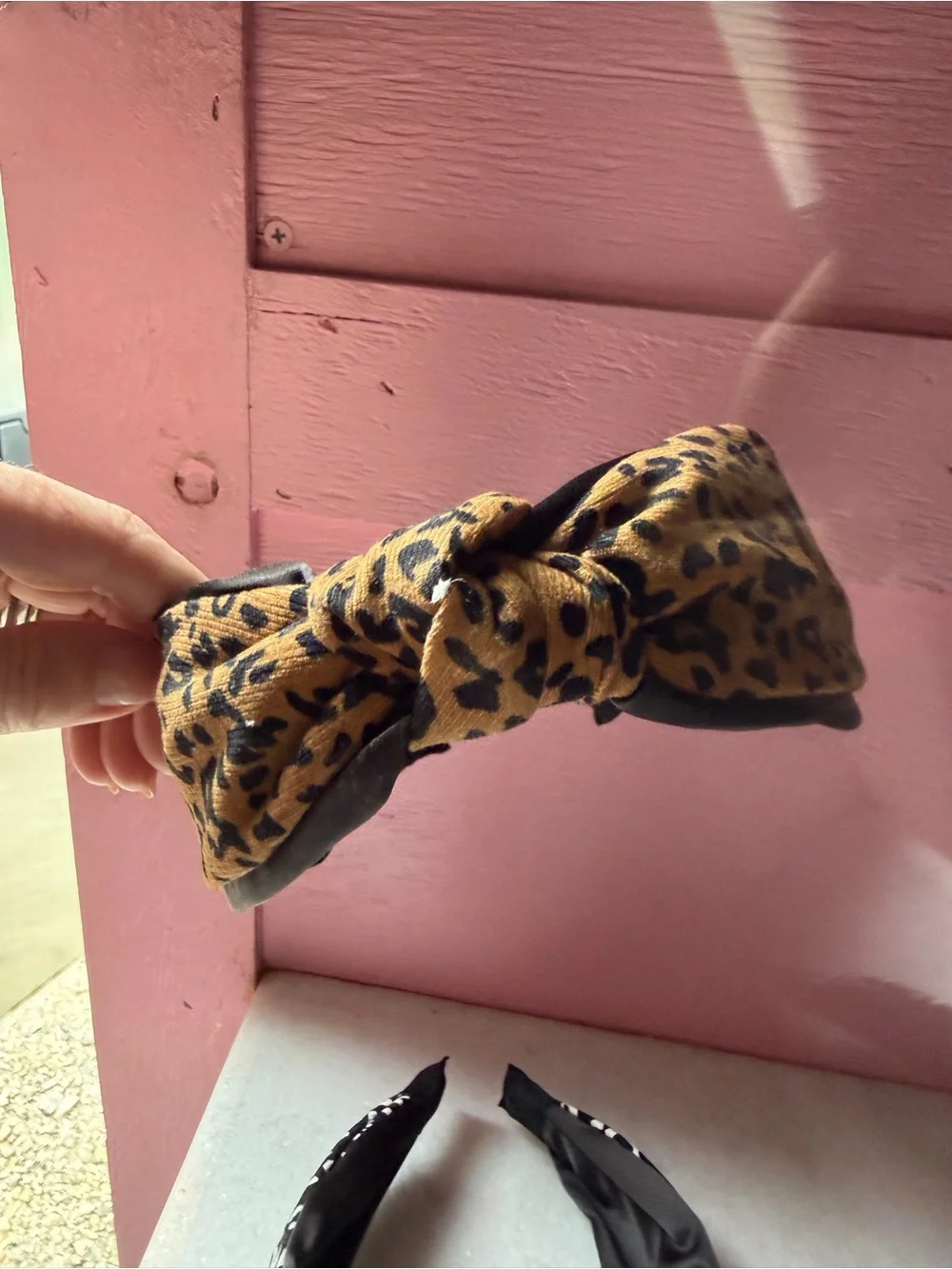 Leopard Print Knot Headbands - Black & Tan and black and white NEW